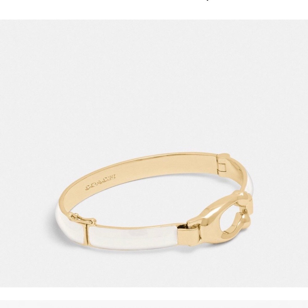 Coach plated and enamel bracelet